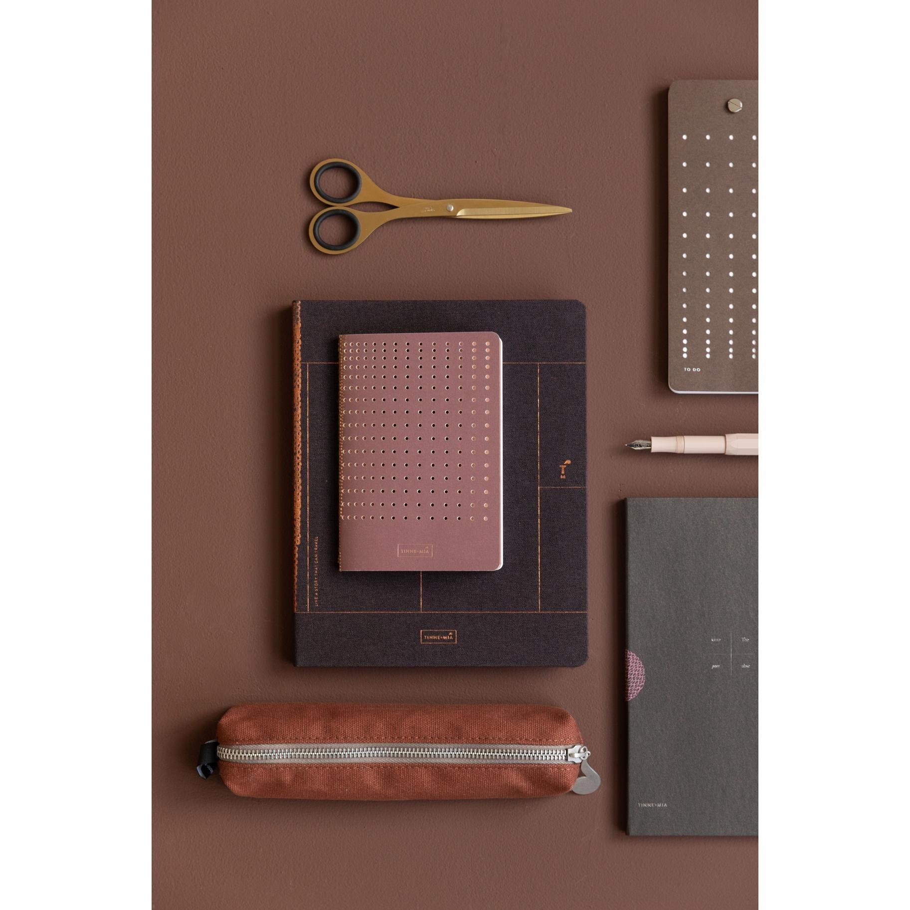 Gridded Burgundy Note Booklet